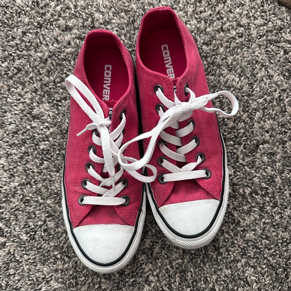 Converse Red and White Chuck Taylor Sneakers